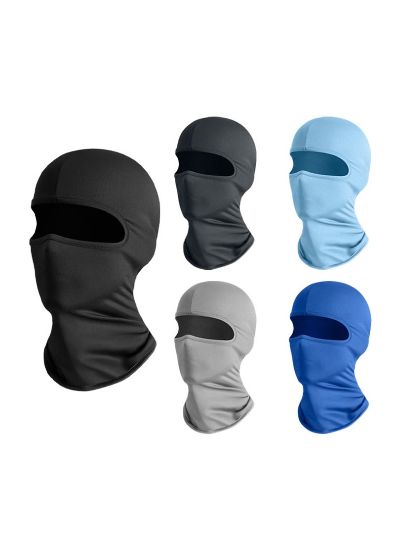 5Pcs Balaclava Face Mask,Adjustable Windproof Dustproof UV Protection Face Cover for Men Women Skiing Snowboarding Cycling Hiking - Image 1