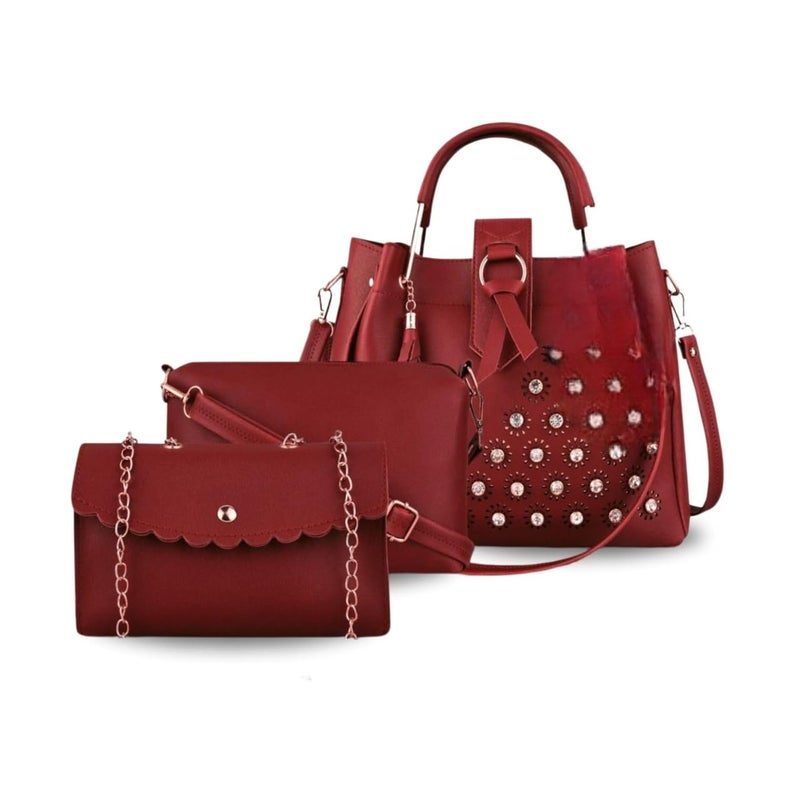 Like Style Hand Bags For Women & Girls With Pack Of 3 - Image 1