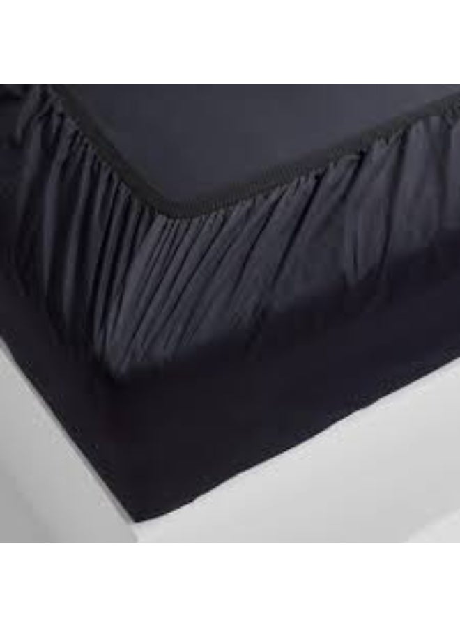 تى ام هوم ملاية  باستك أسود  من TM Home  قطن طبيعي 100%، 400 غرزة، جودة فندقية 5 نجوم - Image 3