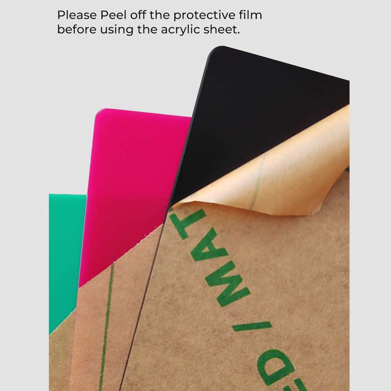 Creality 10pcs Colored Matte Acrylic Sheets 8x8inch 1/8 Thick Suitable for CO2 engravers and Falcon Series Falcon2/Falcon Pro Engraving Machine DIY Projects 3D Printing Models Crafts - Image 2