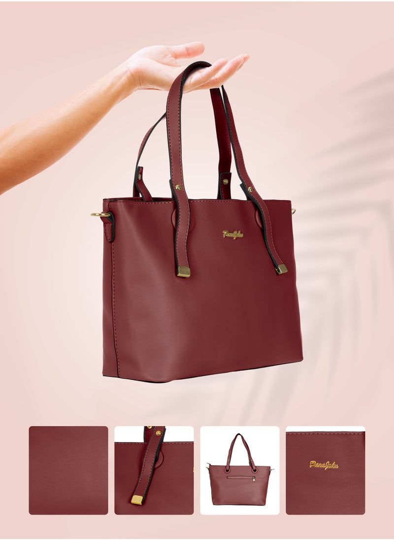 PARAJOHN Bella Tote Solid Fashionable Ladies Top-handle Bags Handbags for women Shoulder Crossbody bag  - Image 4