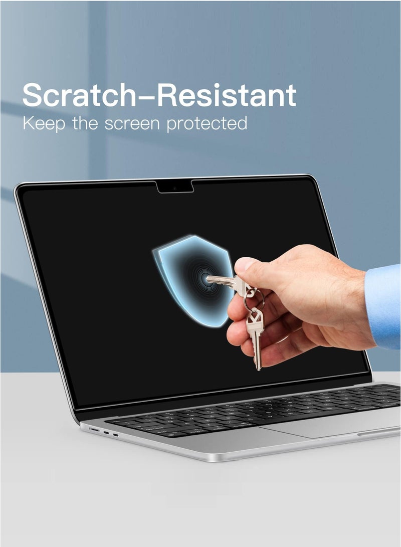 2 Pack Apple Macbook Pro 16 inch M3 Pro Chip Tempered Glass Screen Protector | HD Scratch Resistant, High Transparency, Delicate Touch, Anti-Explosion, Bubble-Free | Easy Installation for Apple Macbook Pro 16 inch M3 Pro Chip  - Clear - Image 5
