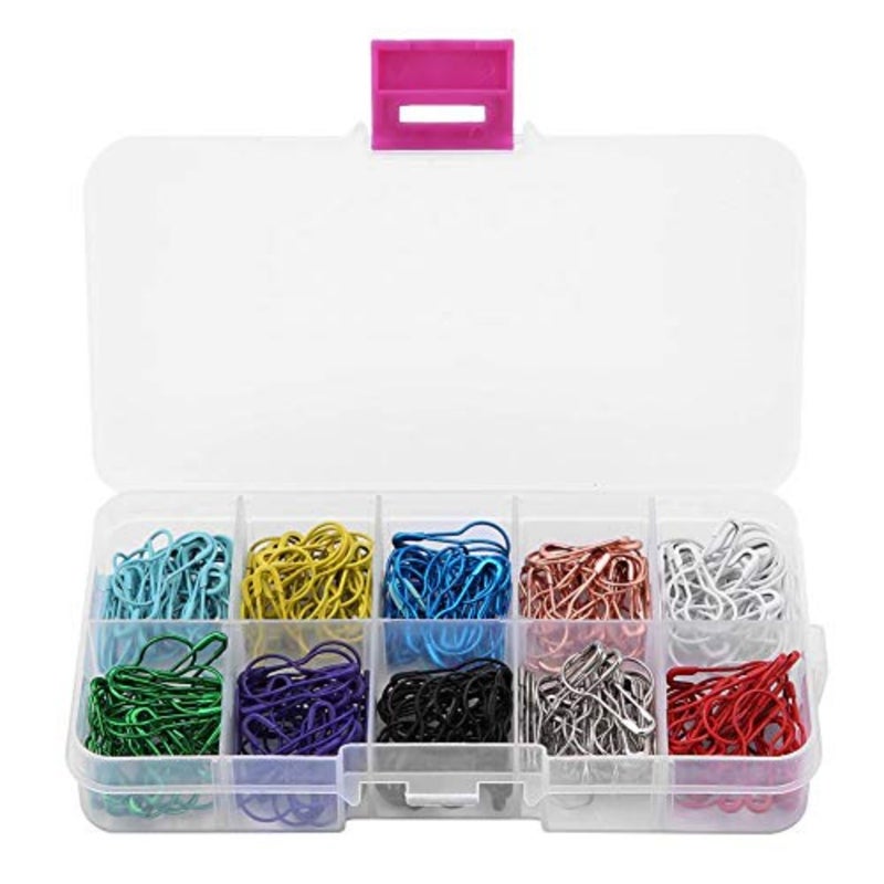 Wal front 300Pcs Colorful Bulb Safety Pins, Calabash Gourd Shape Tag Craft Safety Pins Metal Clips Clothing Accessories for DIY Craft Making - Image 1
