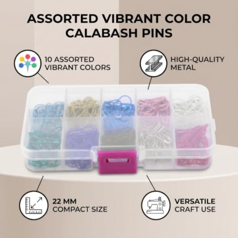 Wal front 300Pcs Colorful Bulb Safety Pins, Calabash Gourd Shape Tag Craft Safety Pins Metal Clips Clothing Accessories for DIY Craft Making - Image 5