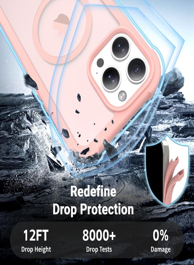 jaroco for iPhone 13 Pro Max case, [Compatible with MagSafe][Military Grade Drop Protection][Heavy Duty Protection][Non-Slip][Shockproof] 2-Layer Durable Bumper Phone Case 6.7''-Pink - Image 3