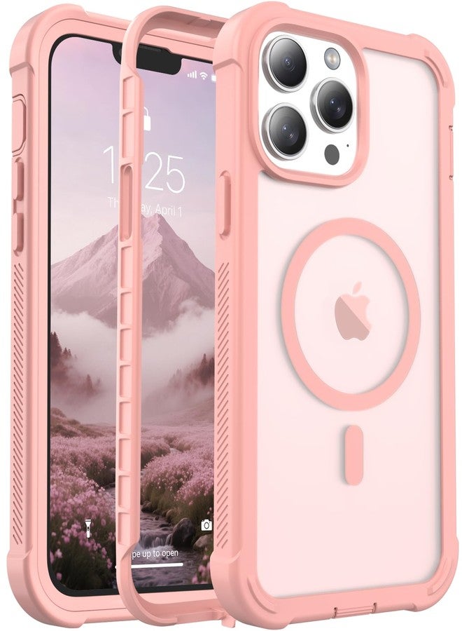 jaroco for iPhone 13 Pro Max case, [Compatible with MagSafe][Military Grade Drop Protection][Heavy Duty Protection][Non-Slip][Shockproof] 2-Layer Durable Bumper Phone Case 6.7''-Pink - Image 1