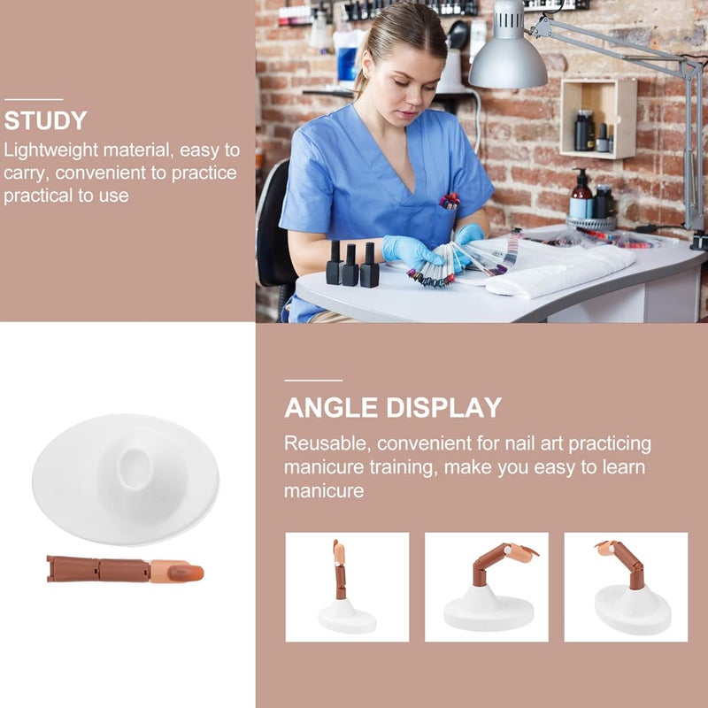 Housoutil 4 قطع مجموعة أدوات تدريب ممارسة الأظافر البيضاء لتقليم الأيدي - Image 4