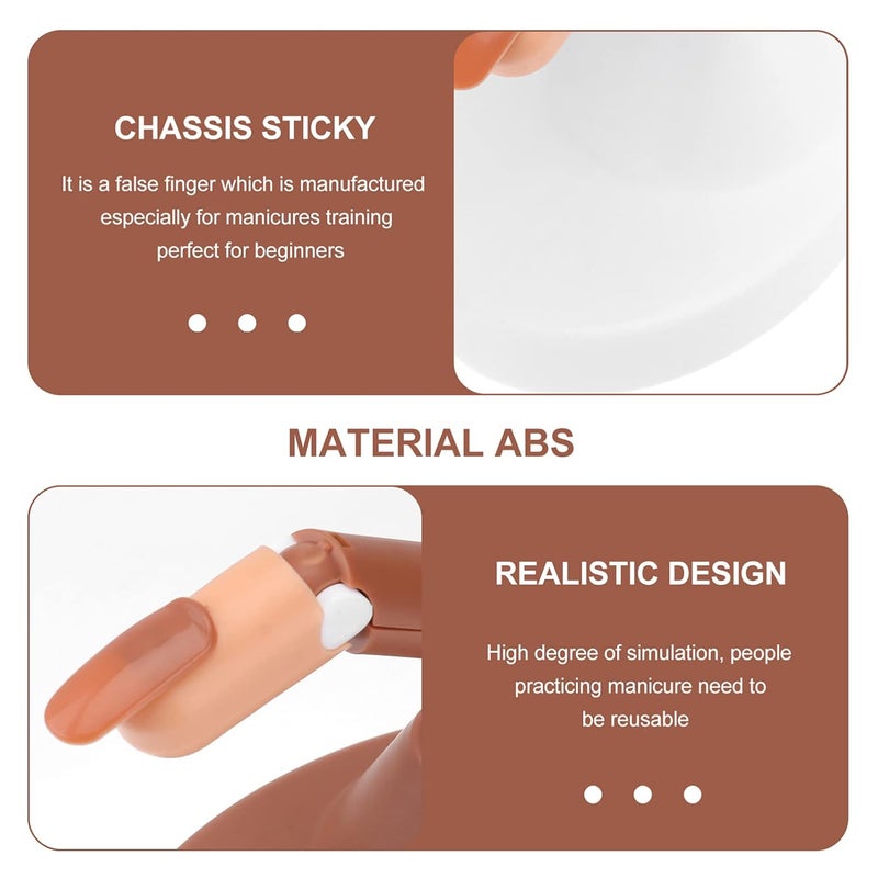 Housoutil 4 قطع مجموعة أدوات تدريب ممارسة الأظافر البيضاء لتقليم الأيدي - Image 3