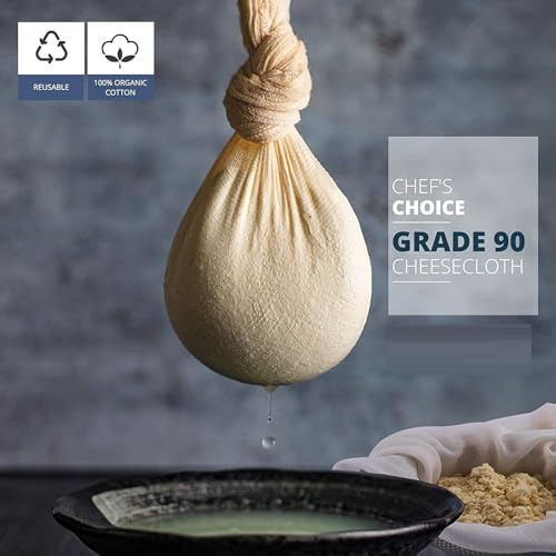 Aqbah 20X20 inch Muslin Cloth for Kitchen, Cheese Cloth for Straining (Pack of 6) - Image 2