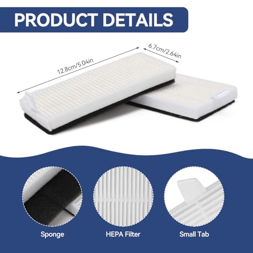 Verilux® Replacement Filters for Ecovacs Deebot Y1 pro Vacuum Cleaner Capturing Larger Particles and Debris Tailorted fit Replacement Primary Filters for Ecovacs Deebot Y1 pro, Pack of 4 - Image 3