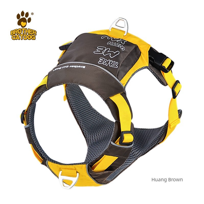 Dog chest strap leash night dog walking safety vest explosion-proof rush Labrador dog walking storage - Image 1