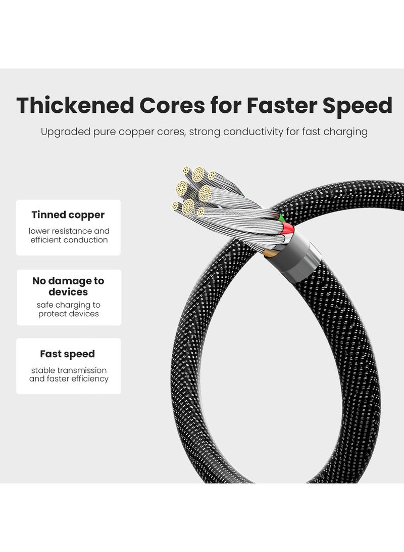 Vyvylabs Crystal Series Fast Charging Data Cable USB to Type-C 3A 1M Blue - Image 4