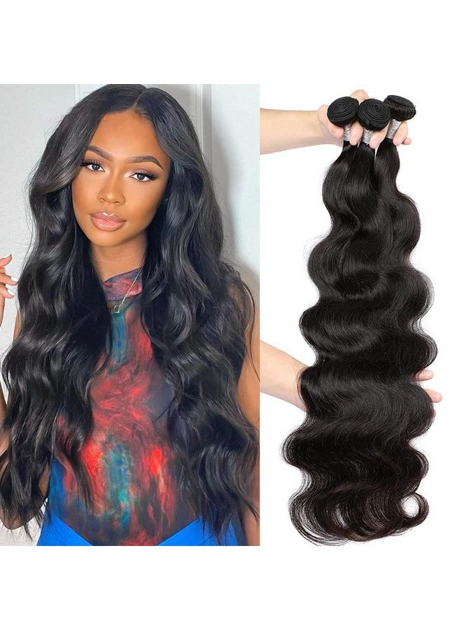 JARAMA 10A حزم موجة الجسم البرازيلية 20 22 24 بوصة حزم شعر بشري 100% شعر عذري غير معالج موجة الجسم 3 حزم شعر بشري صفقات حزم 1B أسود طبيعي - Image 1