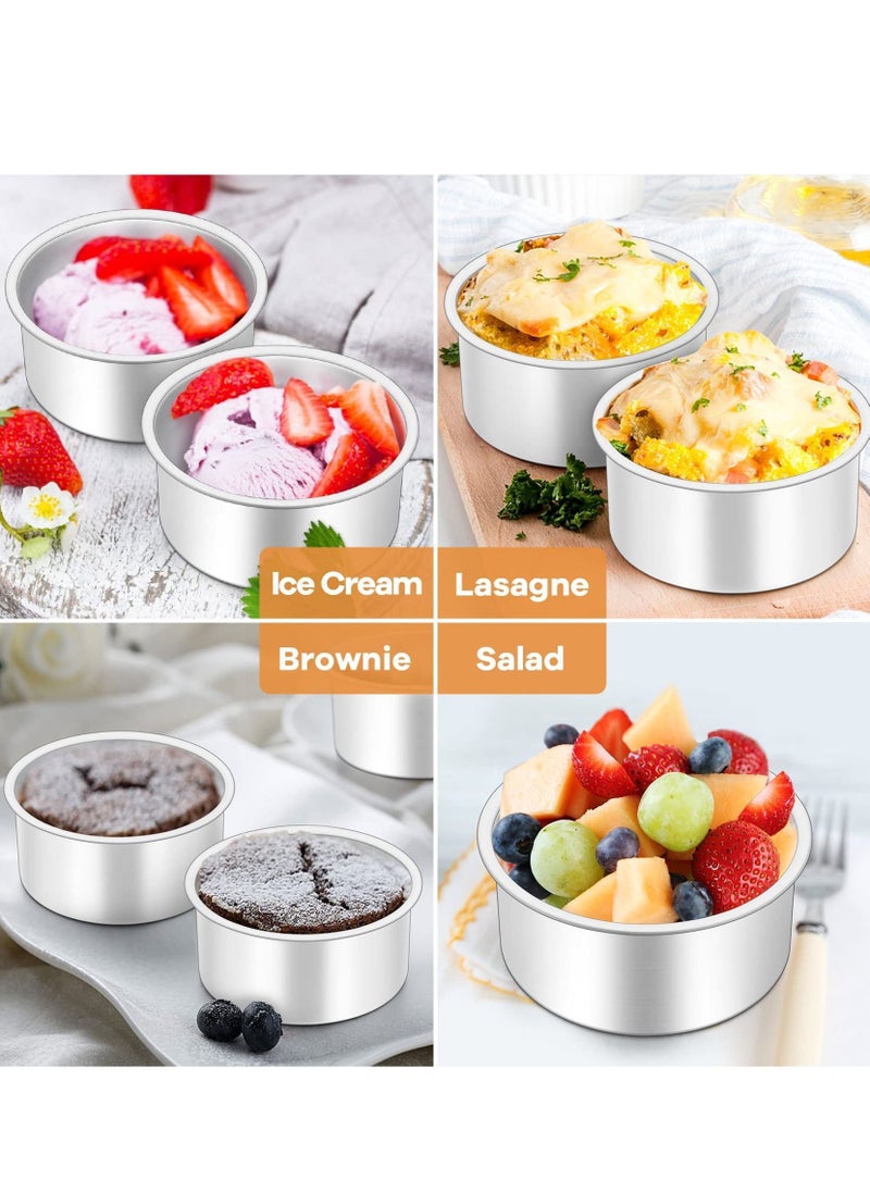 Y&D - 2 Pack 8 inch Non-Stick Deep Aluminum Round Cake Pan with Removable Bottom Tin Set - Image 1