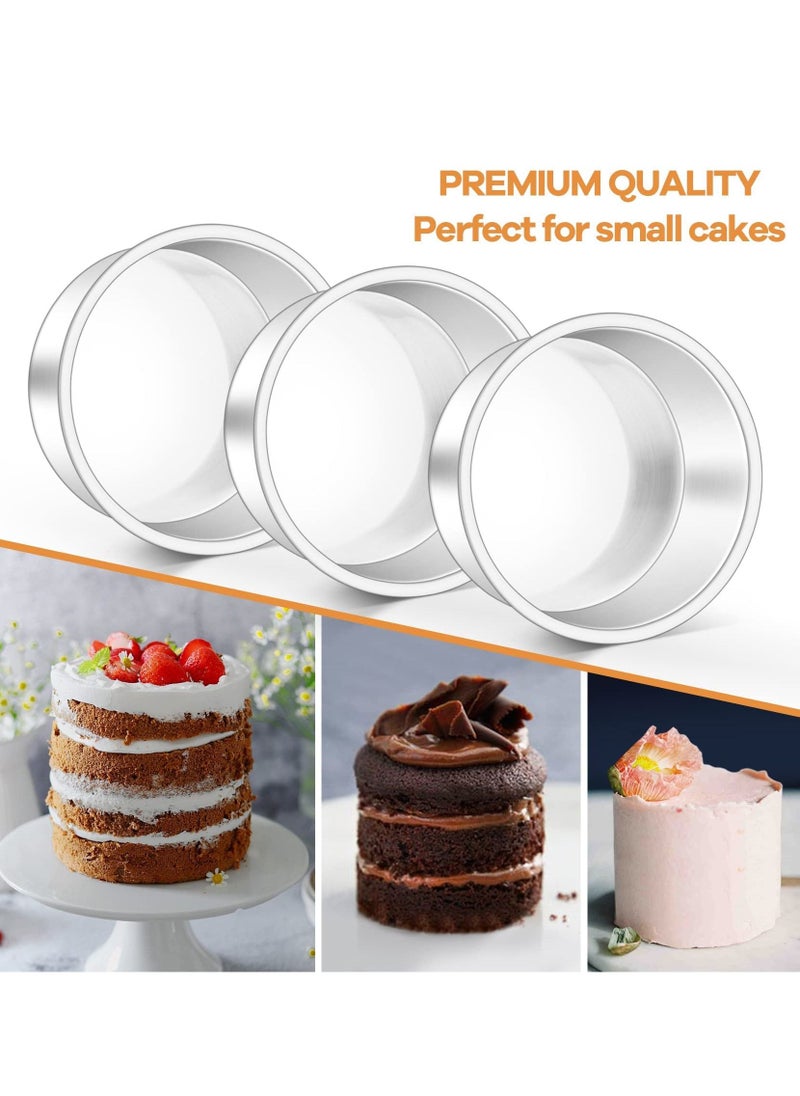Y&D - 2 Pack 8 inch Non-Stick Deep Aluminum Round Cake Pan with Removable Bottom Tin Set - Image 1
