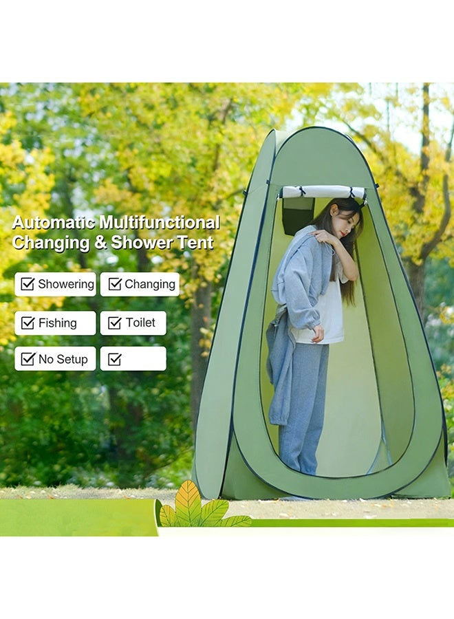 RollsTimi  Automatic Quick-Open Changing Tent - Portable Outdoor Shower & Bath Tent with Drawstring Closure, Lightweight Green Design for Camping, Beach - Image 1