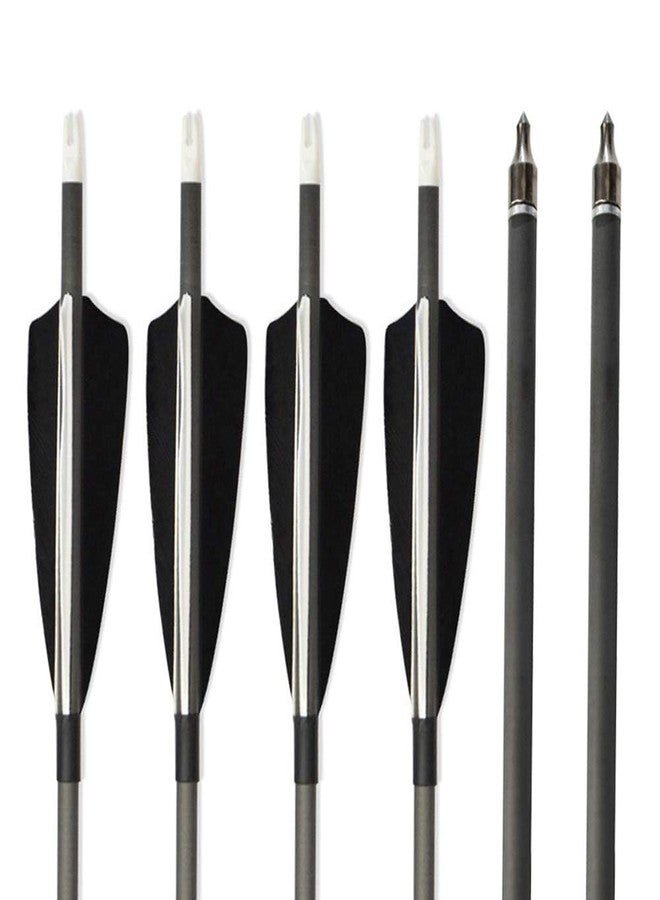 Futaba 30 inch Archery Arrows for Recurve Bow Fiberglass Target Practice (6 pcs) - Black - Image 5