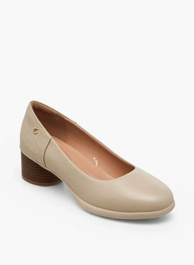 Le Confort Women Leather Block Heel Shoes