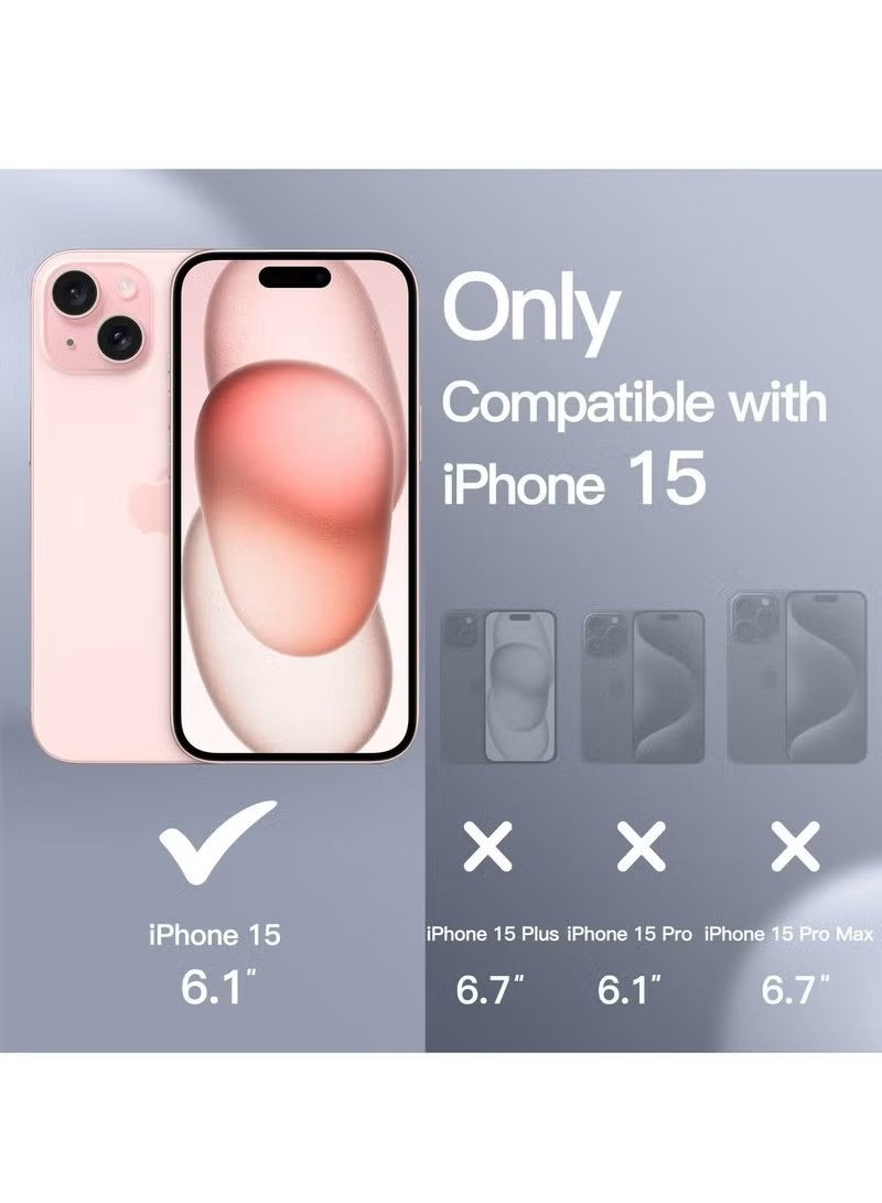 iPhone 15 Liquid Silicone Case - Slim Fit Soft Touch Protective Cover with Microfiber Lining & Camera Protection - White - Image 2