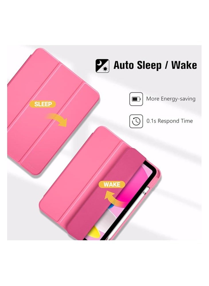 Procases iPad 10th Gen Case 2022 10.9-inch Case, Slim Stand Hard Back Protective Smart Cover with Pencil Holder for iPad 10th Generation 10.9” 2022 Release A2696 A2757 A2777 -Pink - Image 2