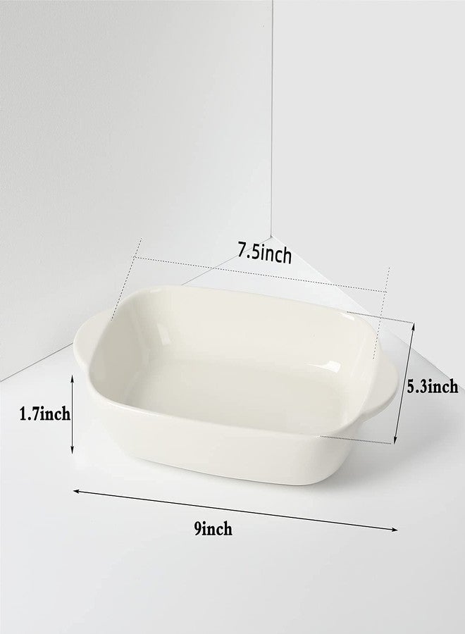 Trifecta Ceramics baking dish Matte-colored rectangular casserole dish with Handle for Oven Ceramic Baking Pan Lasagna Casserole Pan Individual Bakeware 9x5 inch (White Pack - 1) - Image 5