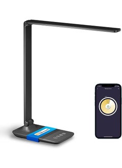 ميروس مصباح مكتب ذكي LED من meross، مصباح مكتب LED معدني يعمل مع HomeKit وAlexa وGoogle Home، مصباح مكتب LED ذكي للعناية بالعين يعمل بالواي فاي للمكتب المنزلي مع إمكانية ضبط اللون الأبيض، وجهاز تحكم عن بعد، وجدول زمني ومؤقت  - Image 1