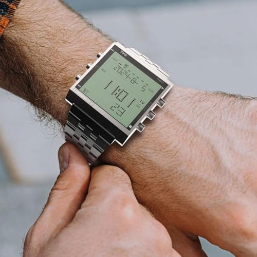 TVG Men's Digital Watch,Military Sports Waterproof LED Watch with Remote Alarm,Stopwatch and Digital TV,Fashion Casual Wrist Tactical Army Watch for Men (Silver) - Image 4