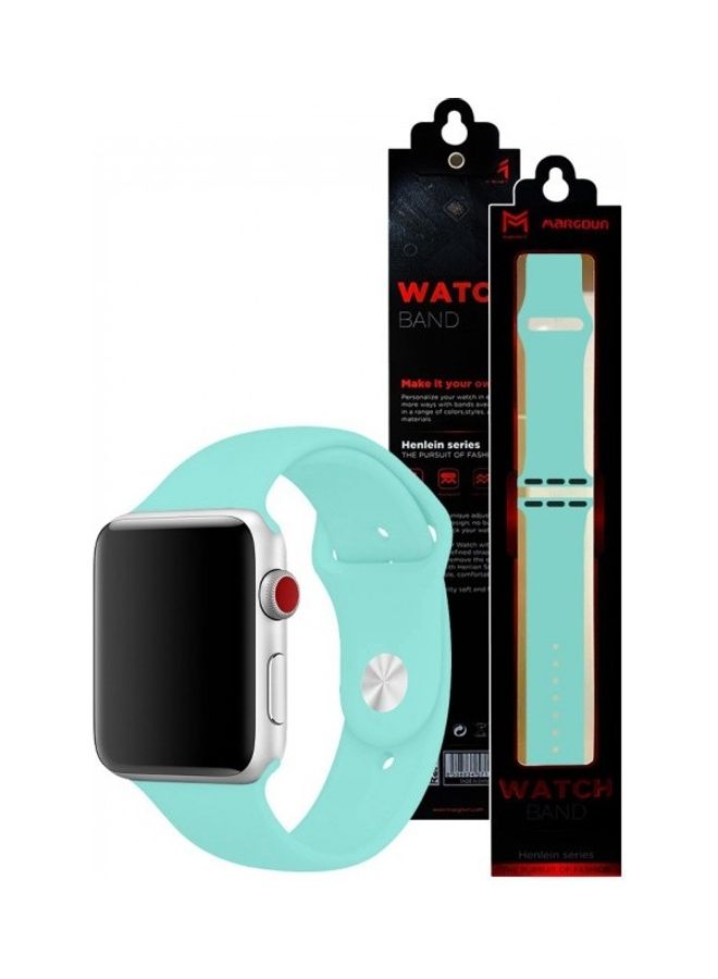 Silicone Replacement Band For Apple Watch Marine Green - Image 3