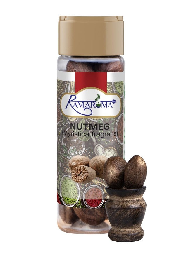 Ramaroma Nutmeg Whole, 3oz (85g) All Natural | Vegan | Gluten Friendly | NON-GMO | Organic Nutmeg Whole | Indian Spice - Image 1