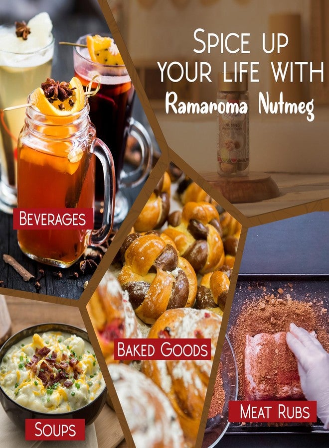 Ramaroma Nutmeg Whole, 3oz (85g) All Natural | Vegan | Gluten Friendly | NON-GMO | Organic Nutmeg Whole | Indian Spice - Image 4