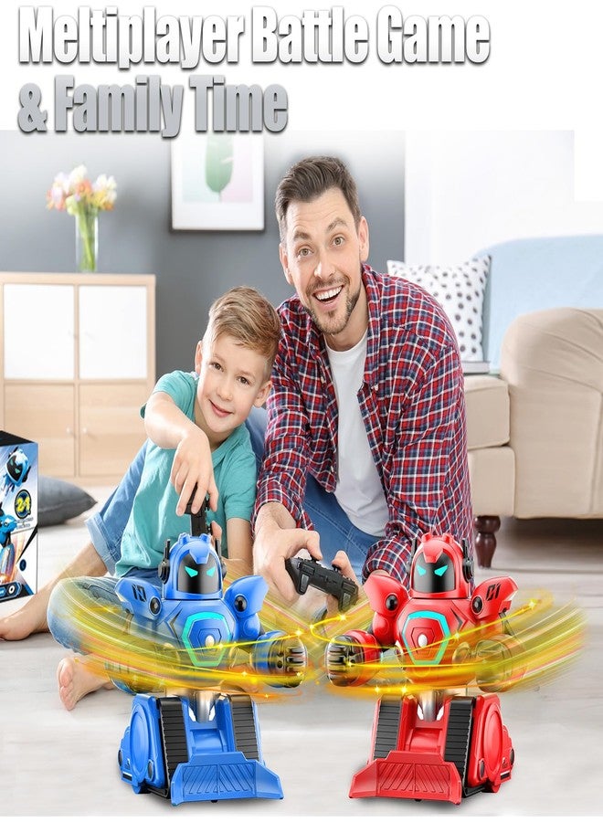 OBEST مجموعة روبوتات قتال عن بُعد OBEST مكونة من 2، روبوت قتال RC يطلق النار مع صوت وضوء قابلين للتعديل، ألعاب روبوتات قتال إلكترونية ممتعة، هدايا عيد الميلاد أو عيد الميلاد للأطفال من عمر 6 سنوات فما فوق - Image 4