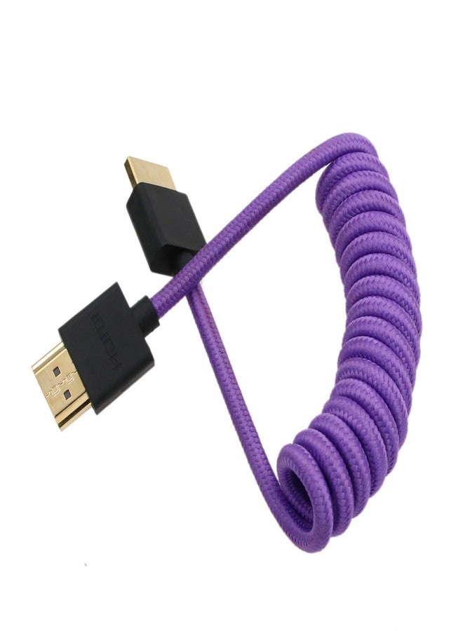 كابل HangTon بدقة 4K و8K بمعدل 60 إطارًا في الثانية، من النوع A، HDMI 2.1 إلى HDMI، مضفر، متوافق مع أجهزة Atomos وNinja V وSmallHD وBlackmagic وشاشات العرض وكاميرات Panasonic وSony وCanon وNikon، لون بنفسجي - Image 3