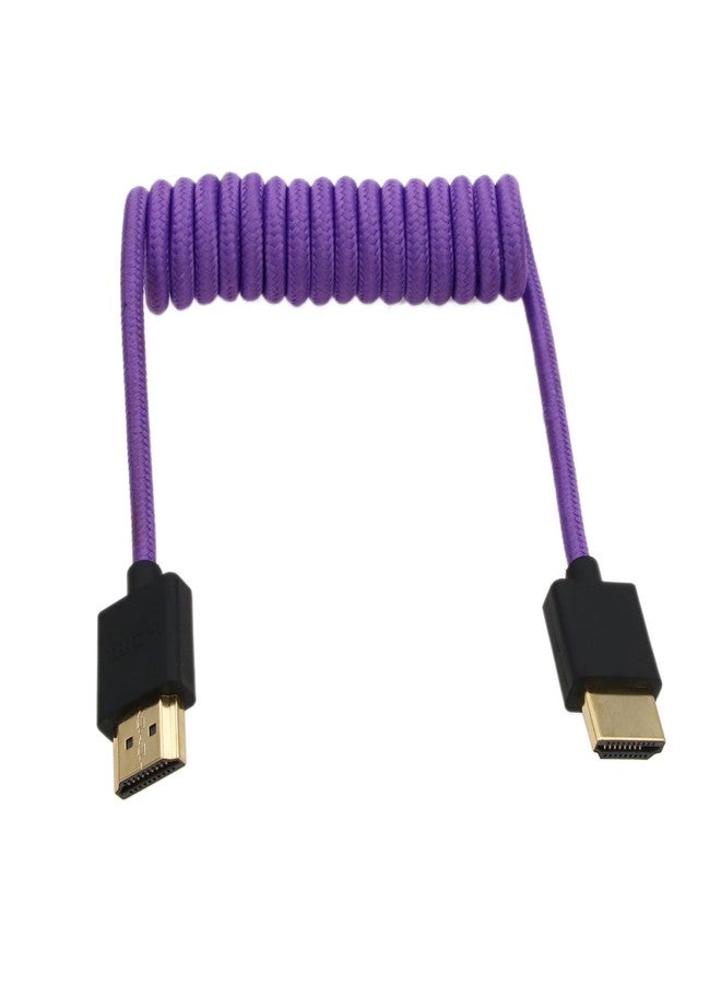كابل HangTon بدقة 4K و8K بمعدل 60 إطارًا في الثانية، من النوع A، HDMI 2.1 إلى HDMI، مضفر، متوافق مع أجهزة Atomos وNinja V وSmallHD وBlackmagic وشاشات العرض وكاميرات Panasonic وSony وCanon وNikon، لون بنفسجي - Image 2