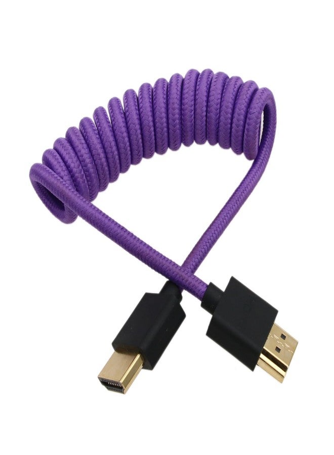 كابل HangTon بدقة 4K و8K بمعدل 60 إطارًا في الثانية، من النوع A، HDMI 2.1 إلى HDMI، مضفر، متوافق مع أجهزة Atomos وNinja V وSmallHD وBlackmagic وشاشات العرض وكاميرات Panasonic وSony وCanon وNikon، لون بنفسجي - Image 1