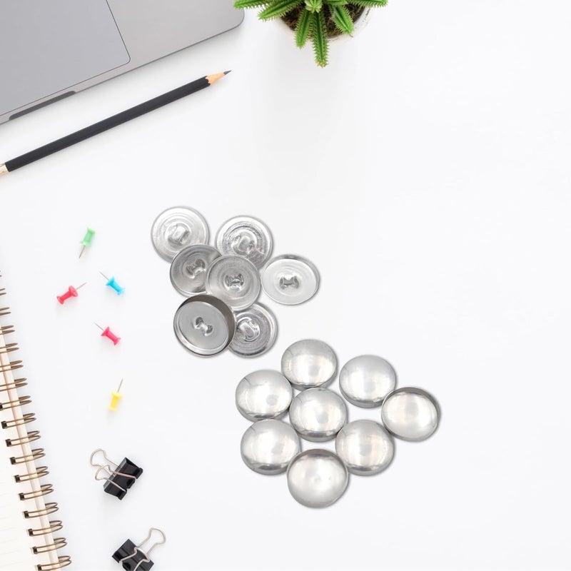 500 Pieces Aluminum Blank Buttons for Upholstery and DIY Projects – 48L (1.18 Inch) Round Buttons for Custom Fabric Covers - Image 2