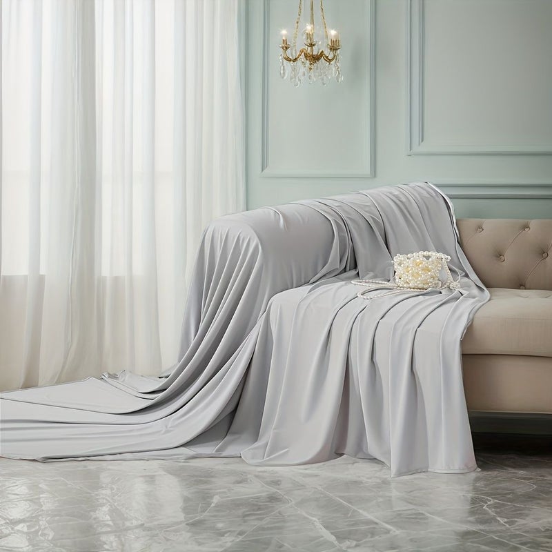 Ultra Soft Double Sided Cooling Blanket Vanilla Ice Cream 60x80 Breathable Lightweight Durable For Hot Sleepers Home Office Dorm Bedding Travel Car Use Machine Washable - Image 2