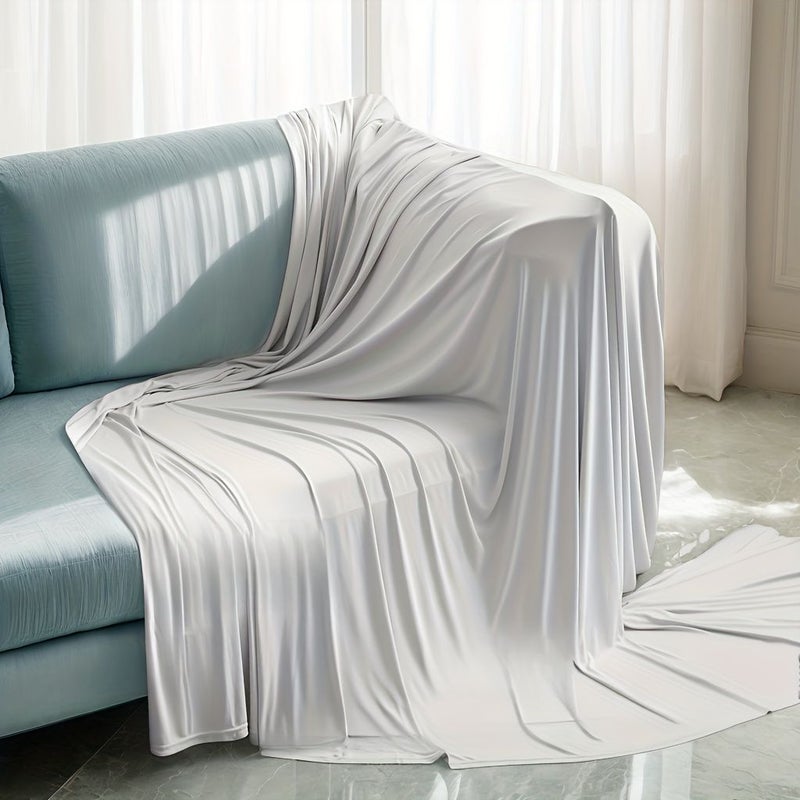 Ultra Soft Double Sided Cooling Blanket Vanilla Ice Cream 60x80 Breathable Lightweight Durable For Hot Sleepers Home Office Dorm Bedding Travel Car Use Machine Washable - Image 1