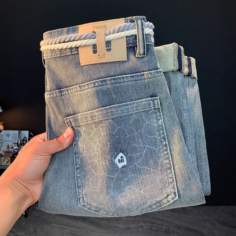 Unisex Classic Denim Jeans Loose Fit Daily Outdoor Wear - Image 5