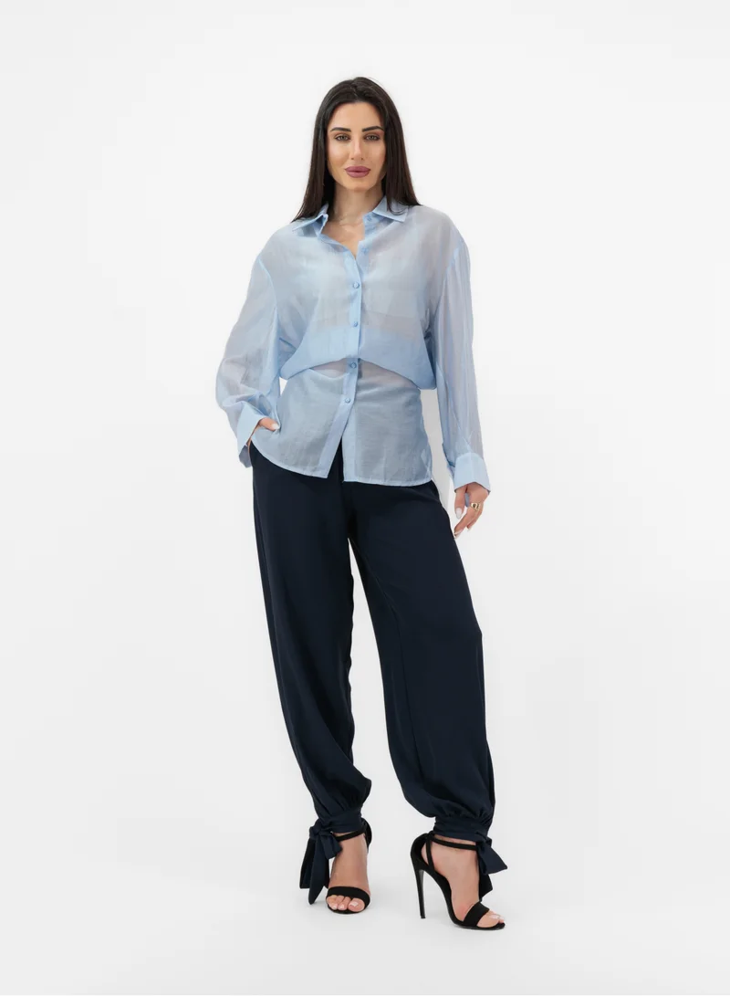 TROUSERS WITH MAXI BOW