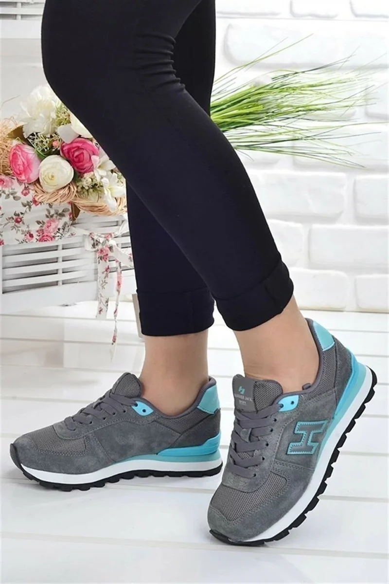 Hammer Jack Peru Women's Sneaker Sports Shoes 19250 Gray Turquoise V25