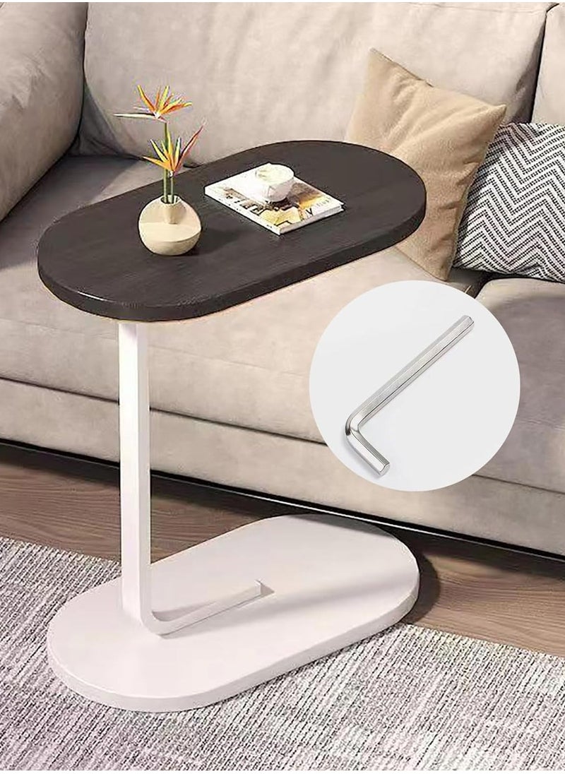 DubaiGallery Side Table Small Bedside Table Mini Skinny Bedside Table End Table, Space Saving Height 27.6 inches (70 cm) C-Shaped Coffee Table, Side Sofa Snack Table for Sofa Reclining Furniture  - Image 2
