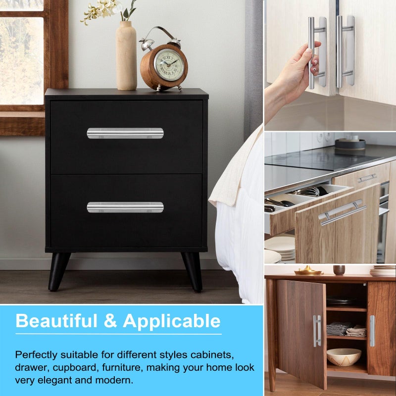 Young Dance Self-Stick Instant Cabinet Drawer Pulls - 6" Stainless Steel Drawer Push Pull Handles Helper with Adhesive Door Handle for Kitchen Wardrobe Drawers Window Sliding Closet (2Pack, Silver) - Image 5