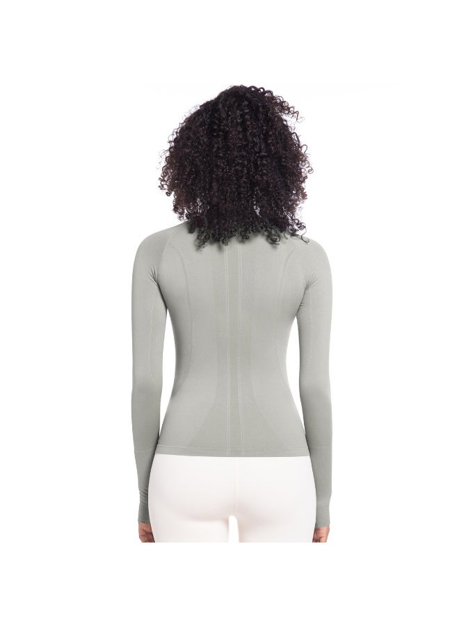 Seamless Yoga Shirts Women's Gym Crew Neck Long Sleeve Fitness Tops Workout Clothes Sportswear High Stretchy Running T-shirts - Image 4