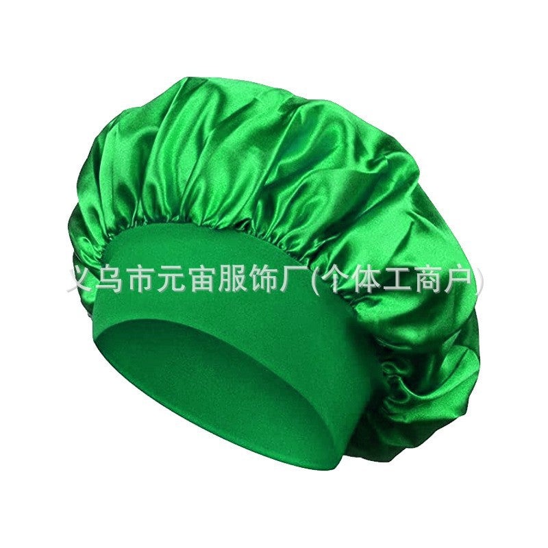 Wide-Brimmed High Stretch Moon Turban Nightcap Women'S Chemotherapy Cap Hair Care Hat Salting Color Shower Cap - Image 1