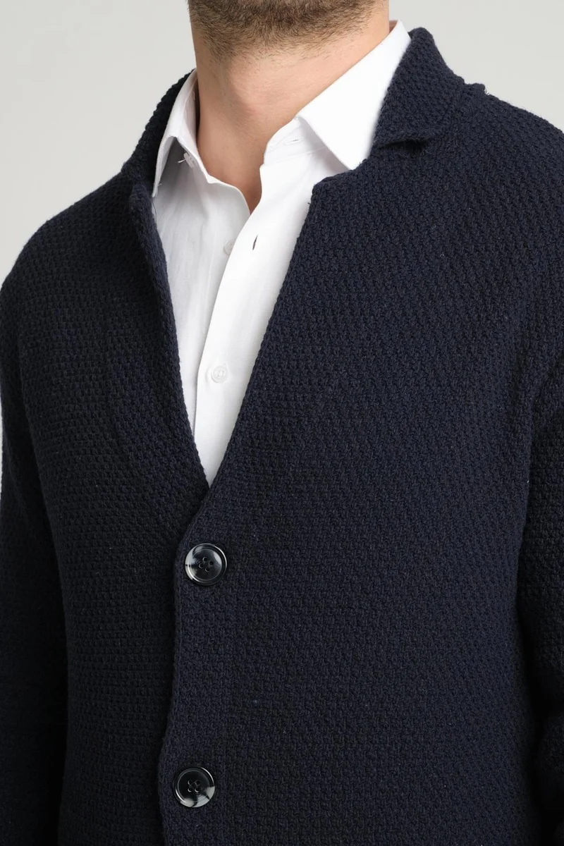 Alexander Gardi V-Neck Buttoned Knit Jacket (E23-6709)