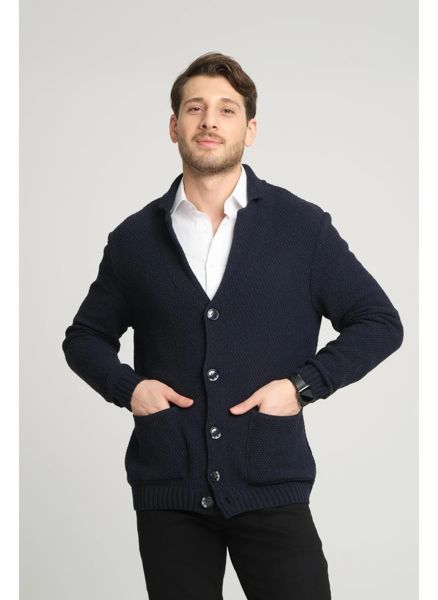 Alexander Gardi V-Neck Buttoned Knit Jacket (E23-6709)