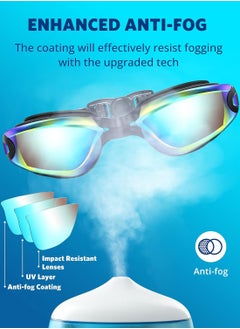 MOSH Aegend Swim Goggles, Swimming Goggles No Leaking Adult Men Women Youth  - Image 3
