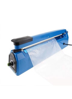 Generic Electric Manual Hand Impulse Heat Sealer Sealing Packaging Machine For Plastic Packet Pouch Bag Polybag Packing Kitchen Seal Package Poly 20CM 300W PFS-200 Blue  - Image 3