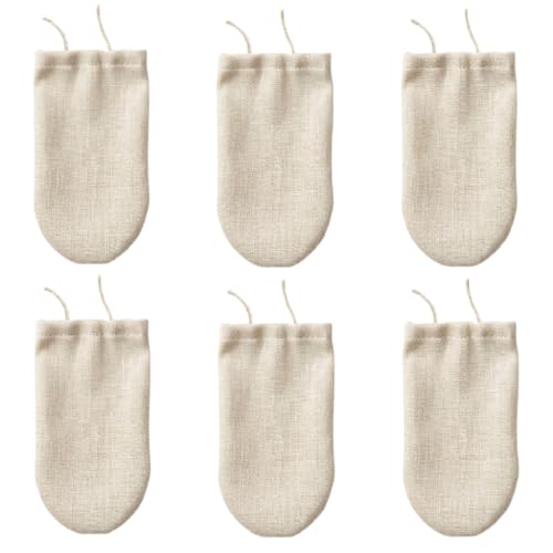 WUD 6 pcs. Double layer Unbleached Muslin Cloth Water Filter for Tap; No Colour Fabric. Tap cover for Purifying; Filtering the water in Home and Kitchen, purification method-double cloth filteration. - Image 1
