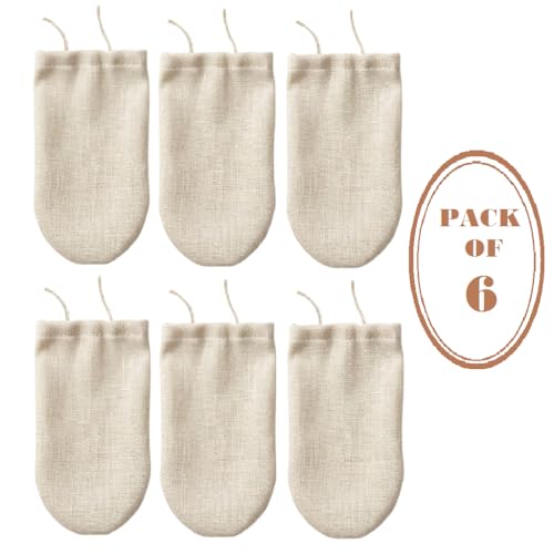 WUD 6 pcs. Double layer Unbleached Muslin Cloth Water Filter for Tap; No Colour Fabric. Tap cover for Purifying; Filtering the water in Home and Kitchen, purification method-double cloth filteration. - Image 2